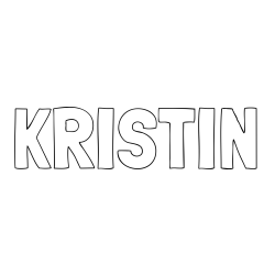 KRISTIN Coloring Page