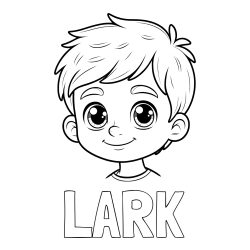 Online Created Coloring Page - LARK Coloring Page and Boy Face Coloring Page