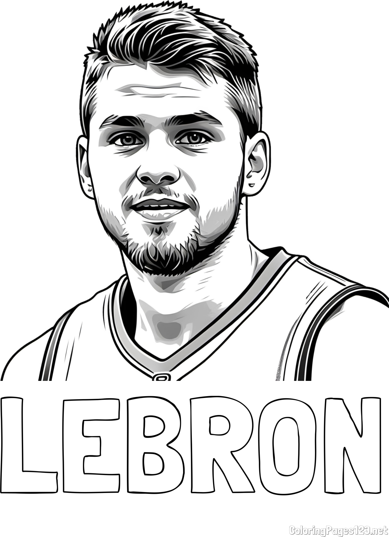 LEBRON Coloring Page and Basketball Player Coloring Page