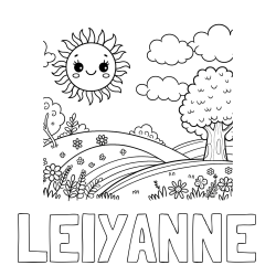 Online Created Coloring Page - LEIYANNE Coloring Page and Sunny Nature Coloring Page