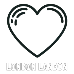 Online Created Coloring Page - LONDON LANDON Coloring Page and Free Printable Coloring Page of a Heart