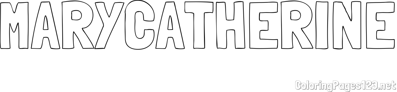 MARY-CATHERINE Coloring Page