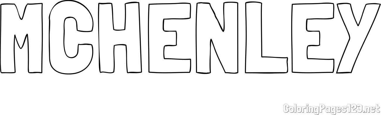 MCHENLEY Coloring Page