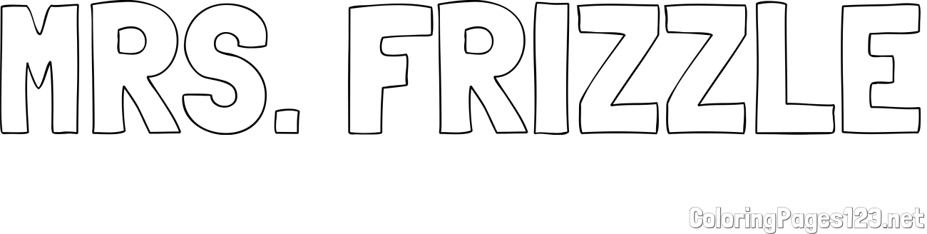 MRS. FRIZZLE Coloring Page