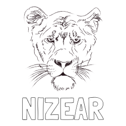 NIZEAR Coloring Page and Lioness Head Coloring Page