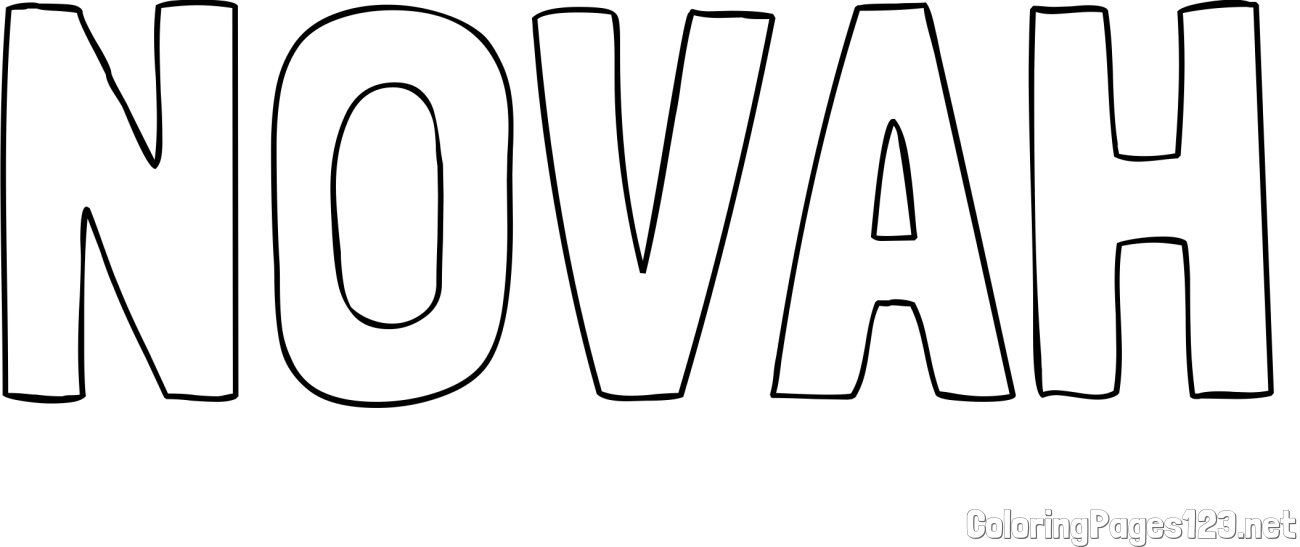 NOVAH Coloring Page