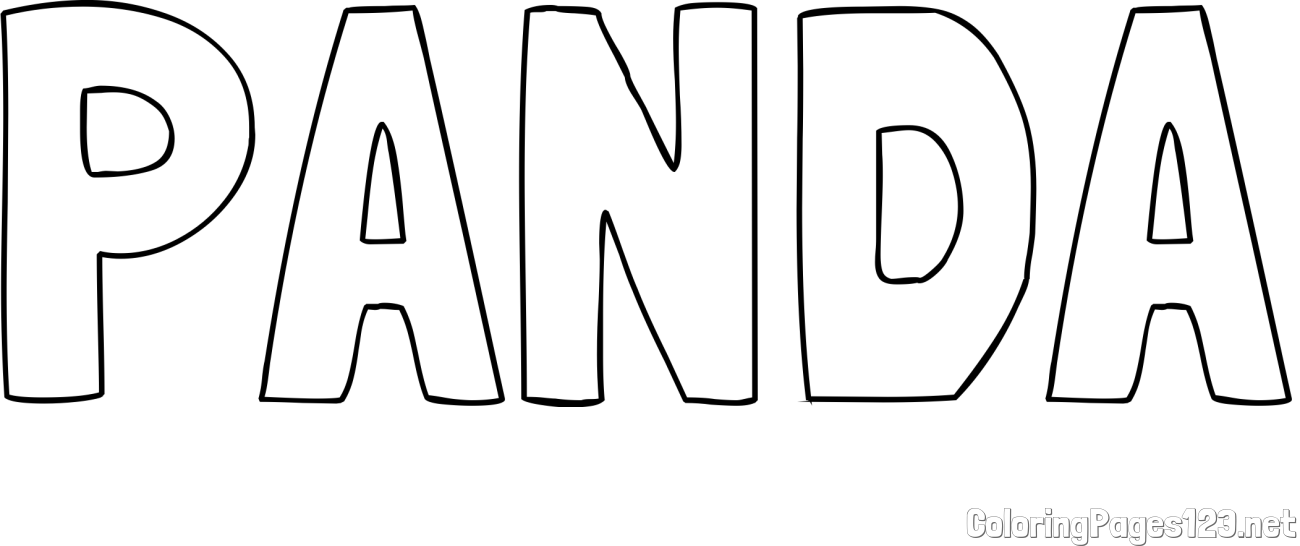 PANDA Coloring Page