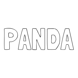 Online Created Coloring Page - PANDA Coloring Page