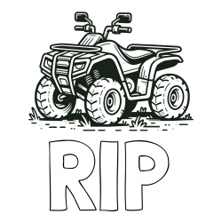 Online Created Coloring Page - RIP Coloring Page and Four-Wheeler Coloring Page