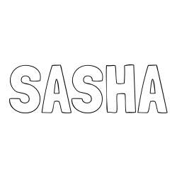 Online Created Coloring Page - SASHA Coloring Page