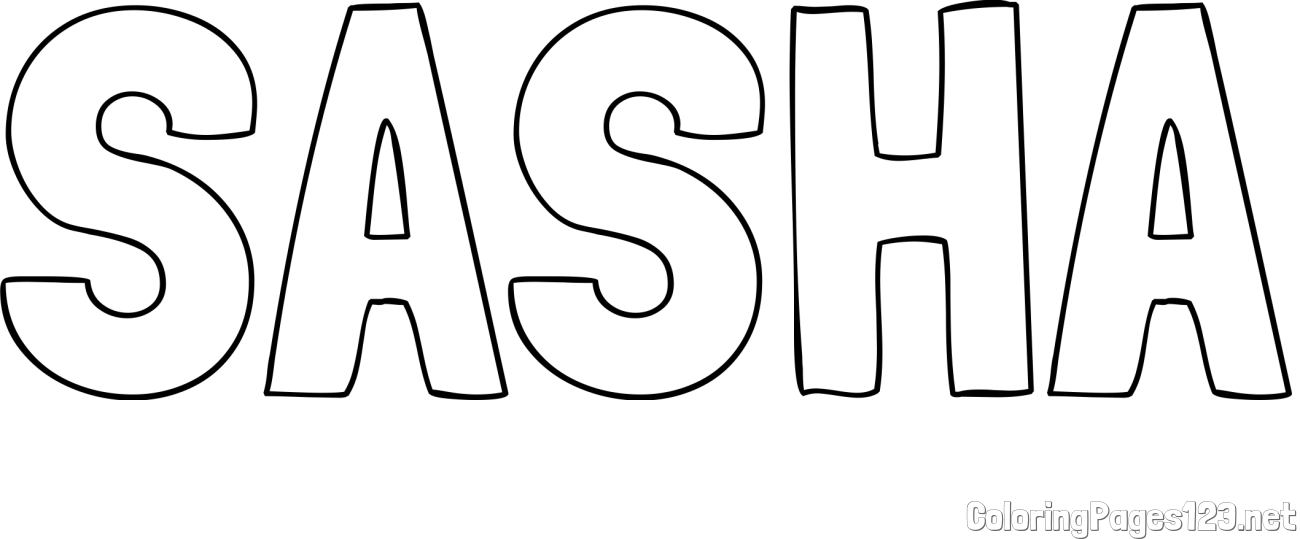 SASHA Coloring Page