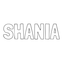 Online Created Coloring Page - SHANIA Coloring Page