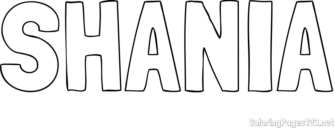 SHANIA Coloring Page