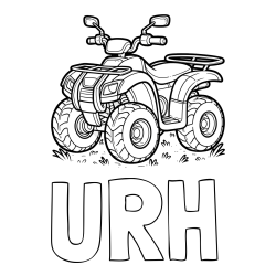 Online Created Coloring Page - URH Coloring Page and Beautiful ATV Coloring Page