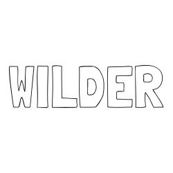 WILDER Coloring Page