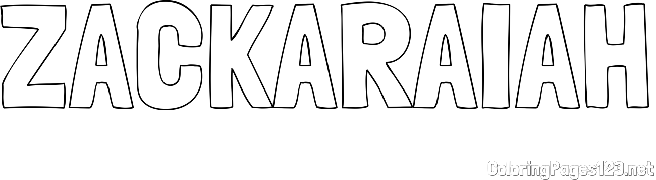 ZACKARAIAH Coloring Page