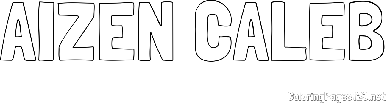 AIZEN CALEB Coloring Page