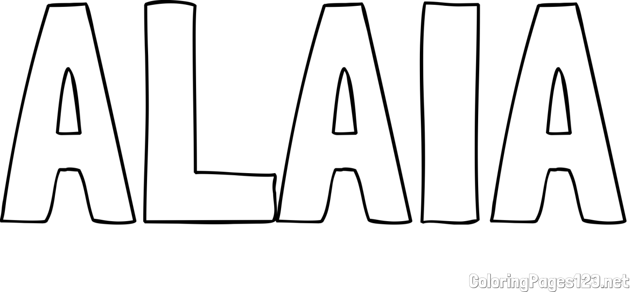 ALAIA Coloring Page