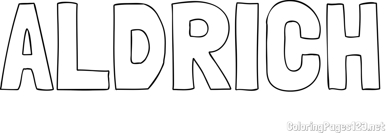 ALDRICH Coloring Page