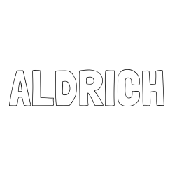 Online Created Coloring Page - ALDRICH Coloring Page