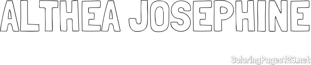 ALTHEA JOSEPHINE Coloring Page