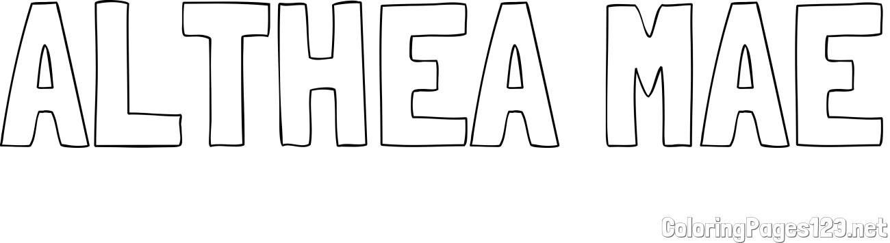 ALTHEA MAE Coloring Page