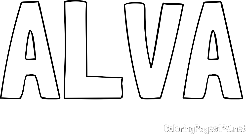 ALVA Coloring Page