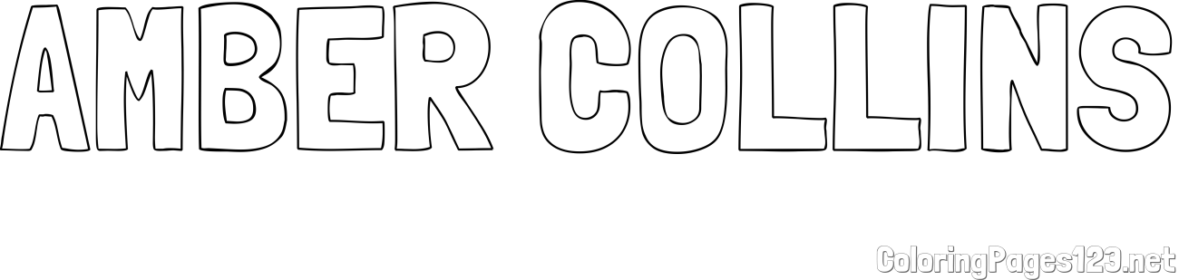 AMBER COLLINS Coloring Page