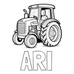 Online Created Coloring Page - ARI Coloring Page and Tractor Coloring Page - Realistic and Beautiful