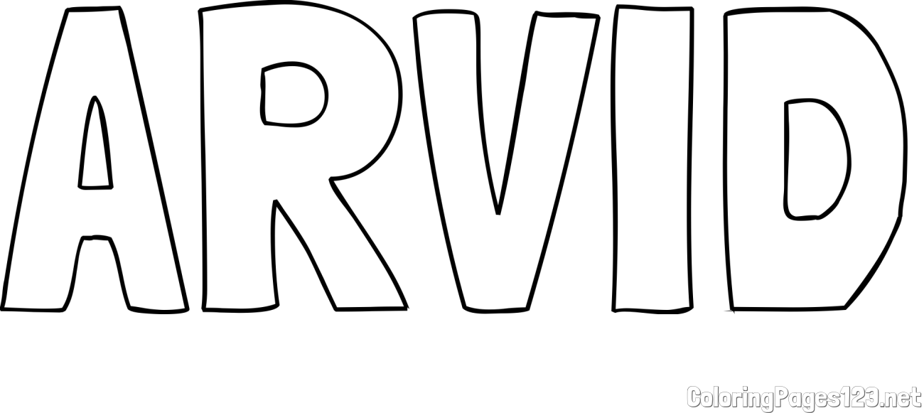 ARVID Coloring Page