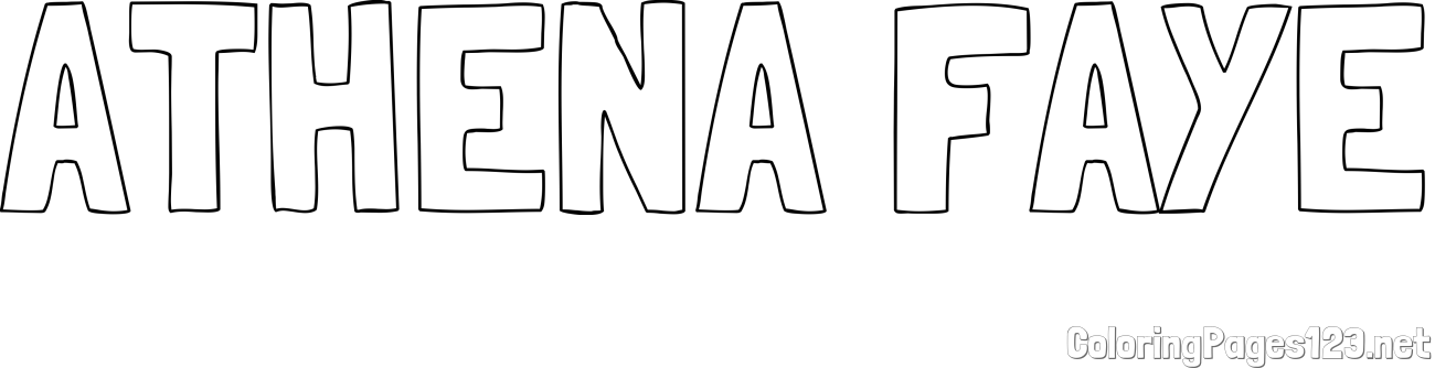 ATHENA FAYE Coloring Page