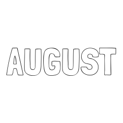 Online Created Coloring Page - AUGUST Coloring Page