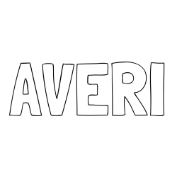 Online Created Coloring Page - AVERI Coloring Page