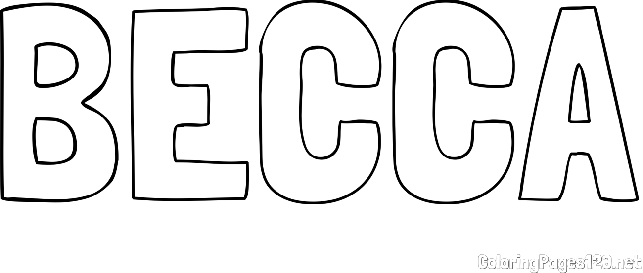 BECCA Coloring Page