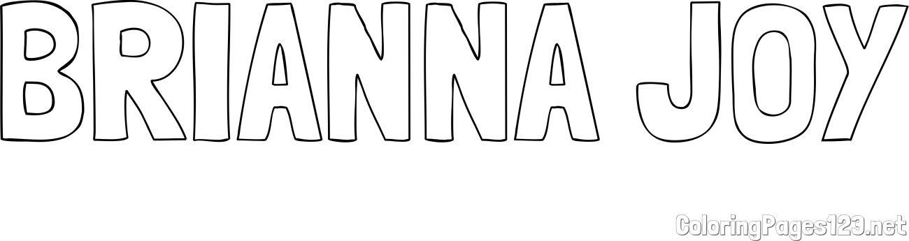 BRIANNA JOY Coloring Page