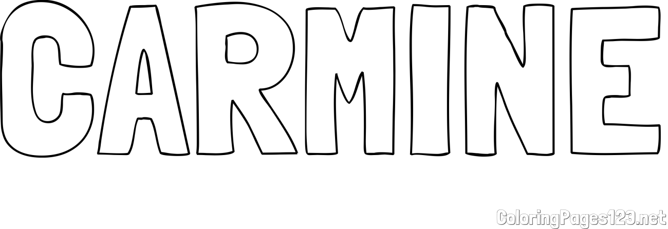 CARMINE Coloring Page