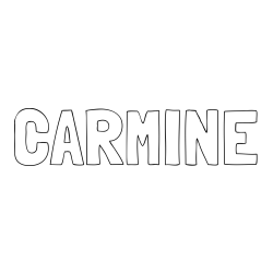 Online Created Coloring Page - CARMINE Coloring Page