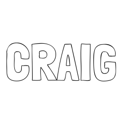 Online Created Coloring Page - CRAIG Coloring Page