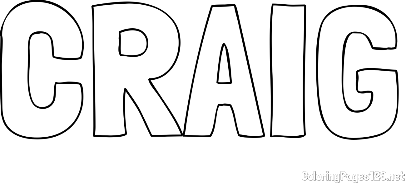 CRAIG Coloring Page