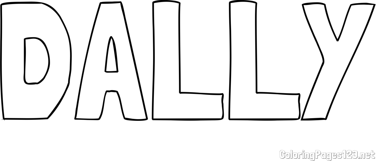 DALLY Coloring Page