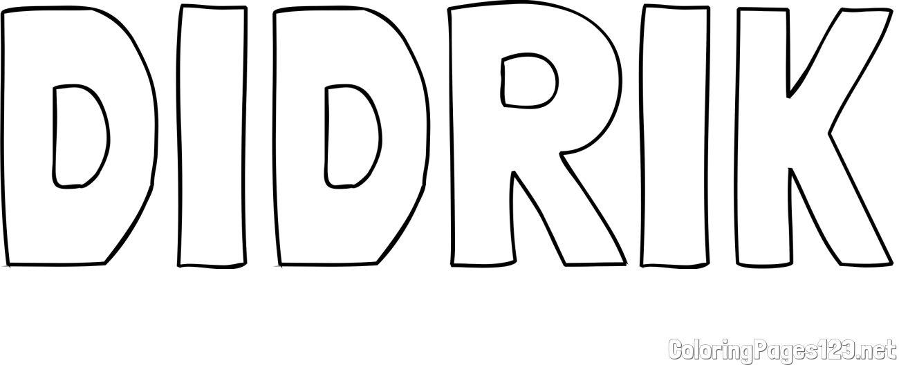 DIDRIK Coloring Page