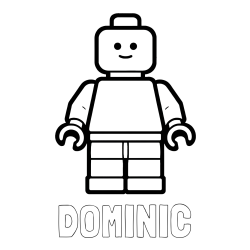 Online Created Coloring Page - DOMINIC Coloring Page and Easy LEGO Character Coloring Page