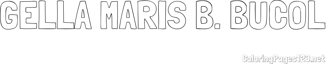 GELLA MARIS B. BUCOL Coloring Page