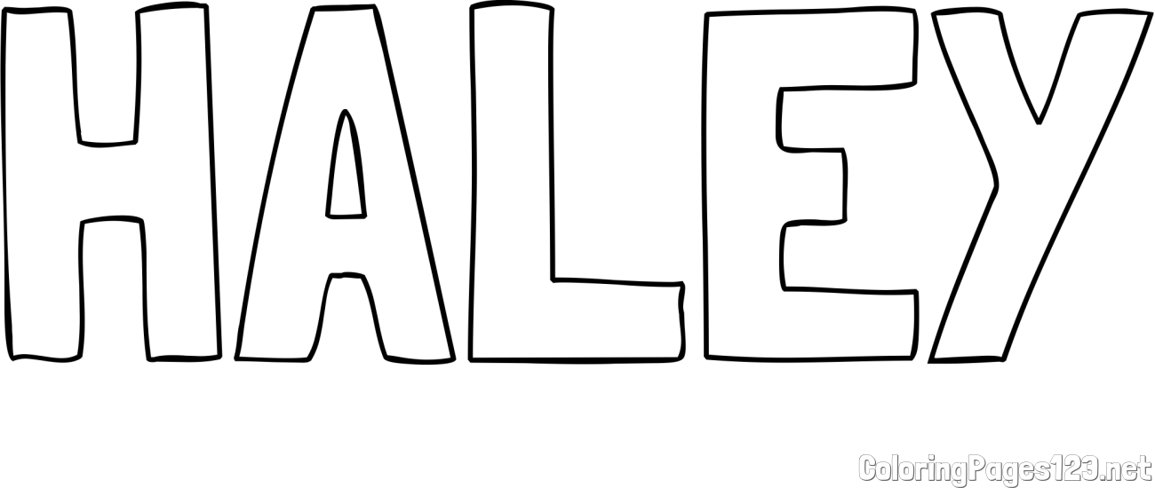 HALEY Coloring Page