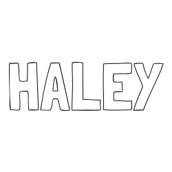 Online Created Coloring Page - HALEY Coloring Page