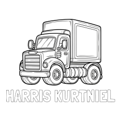 Online Created Coloring Page - HARRIS KURTNIEL Coloring Page and Big Truck Coloring Page