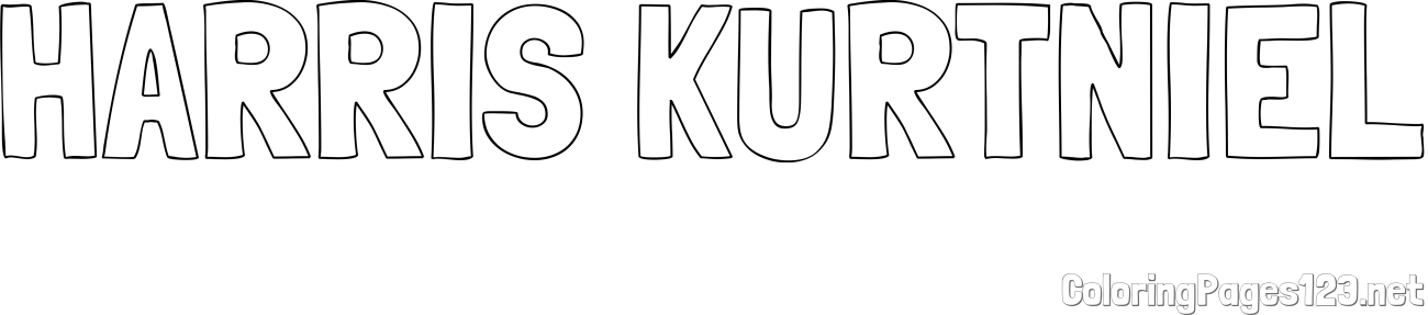 HARRIS KURTNIEL Coloring Page