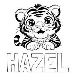 Online Created Coloring Page - HAZEL Coloring Page and Tiger Cub Coloring Page