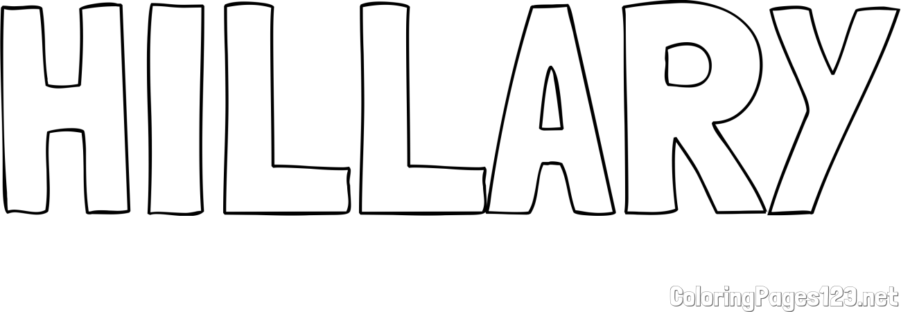 HILLARY Coloring Page