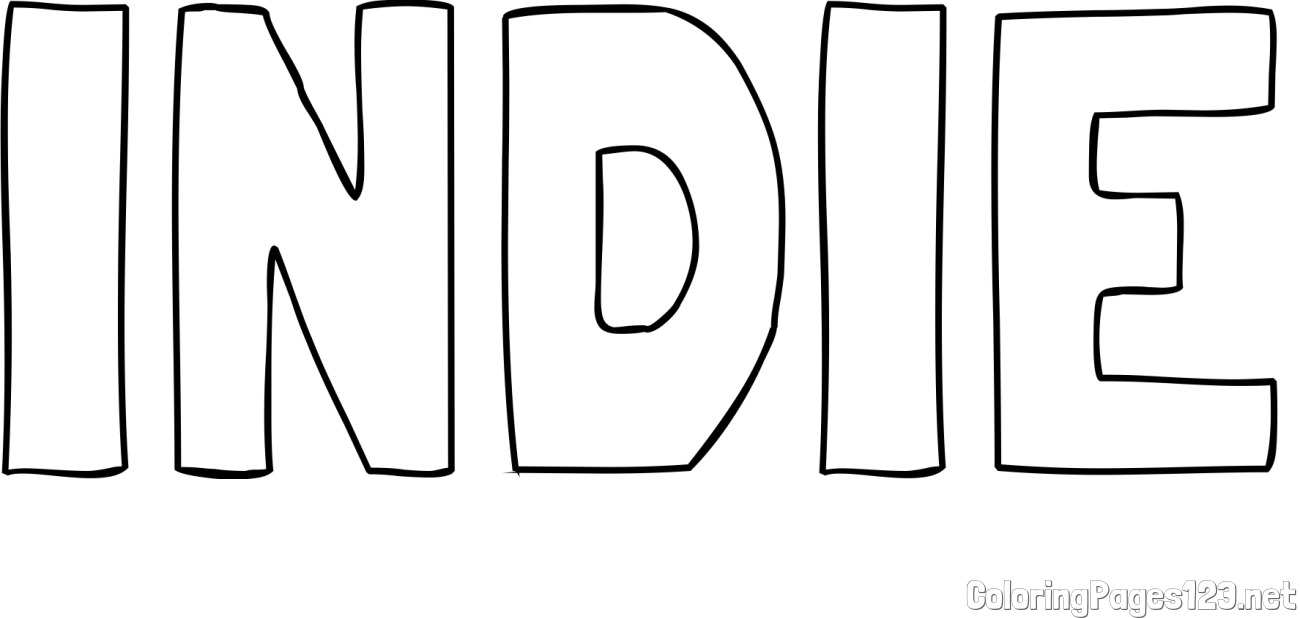 INDIE Coloring Page